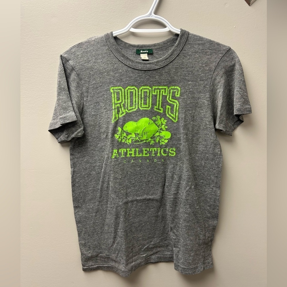 Roots Grey and Green T Shirt